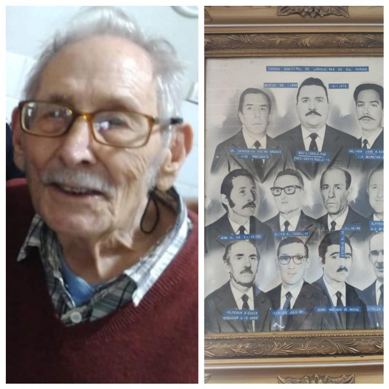 A câmara lamenta a morte do ex-vereador José Alves de Oliveira